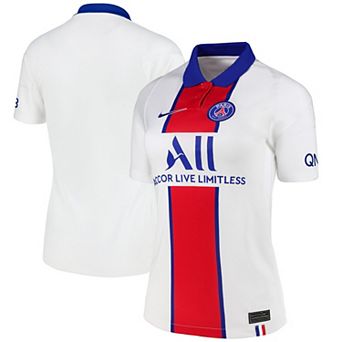 Women's Nike White Paris Saint-Germain 2020/21 Away Breathe Stadium Replica Jersey