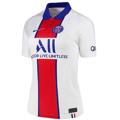 Women's Nike White Paris Saint-Germain 2020/21 Away Breathe Stadium Replica Jersey
