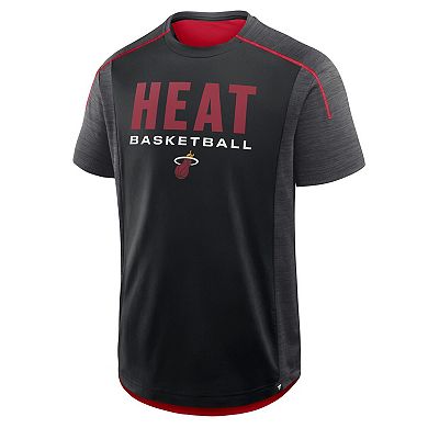 Men's Fanatics Black Miami Heat Inbound Pass Play Practice T-Shirt