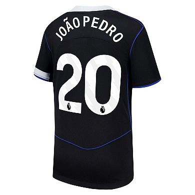 Youth Nike João Pedro Black Chelsea 2025/26 Third Replica Player Jersey