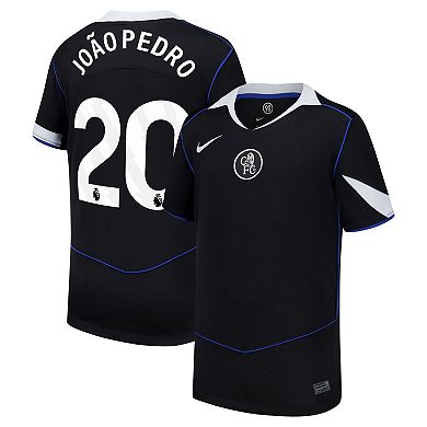 Youth Nike João Pedro Black Chelsea 2025/26 Third Replica Player Jersey