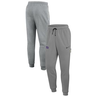 Men's Nike Heather Gray TCU Horned Frogs Basketball Practice Dri-FIT Taper Sweatpants