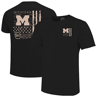Men's Black Michigan Wolverines Comfort Colors OHT Camo Overlay T-Shirt