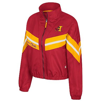Women's Colosseum Cardinal Iowa State Cyclones Thin Ice Full-Zip Windbreaker