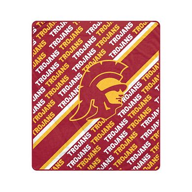 Pegasus USC Trojans 50" x 60" Diagonal Lined Wordmark Ultra Soft Blanket