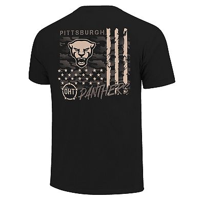 Men's Black Pitt Panthers Comfort Colors OHT Camo Overlay T-Shirt