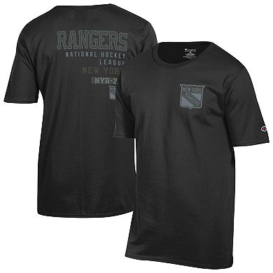 Men's Champion Black New York Rangers Tonal T-Shirt