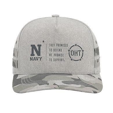 Unisex Colosseum Gray Navy Midshipmen OHT Squad Podium Adjustable Hat