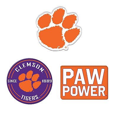 WinCraft Clemson Tigers 3-Pack Premium Fridge Magnet Set