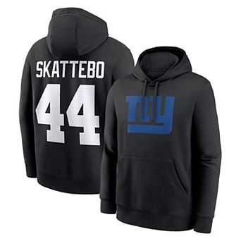 Men's Nike Cam Skattebo Black New York Giants Player Name & Number Fleece Hoodie