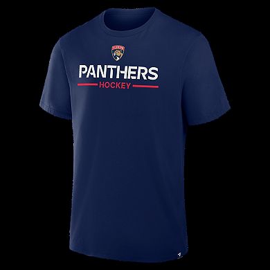 Men's Fanatics Navy Florida Panthers Authentic Pro Primary T-Shirt