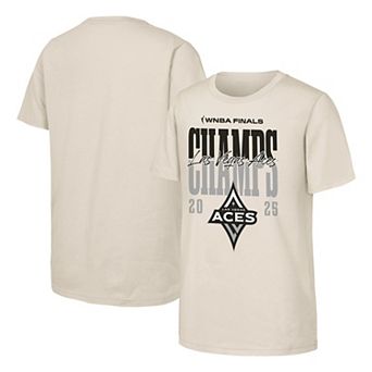 Youth Outerstuff Natural Las Vegas Aces 2025 WNBA Finals Champions Celebration T-Shirt