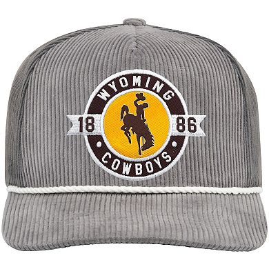 Men's Colosseum Gray Wyoming Cowboys Where's My Hat Podium Adjustable Trucker Hat