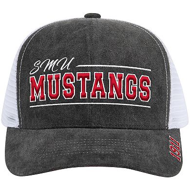 Unisex Colosseum Gray SMU Mustangs Billy 2400 Adjustable Trucker Hat