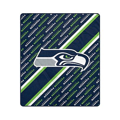 "Pegasus Seattle Seahawks 50"" x 60"" Diagonal Lined Wordmark Ultra Soft Blanket"
