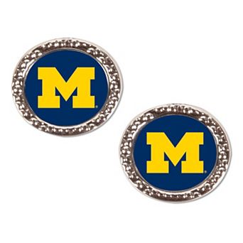 WinCraft Michigan Wolverines Round Team Post Earring