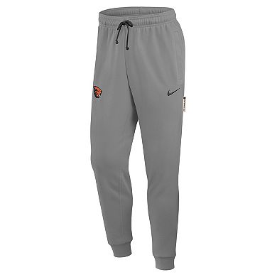 Men's Nike Heather Gray Oregon State Beavers Basketball Practice Dri-FIT Taper Sweatpants
