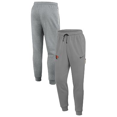 Men's Nike Heather Gray Oregon State Beavers Basketball Practice Dri-FIT Taper Sweatpants