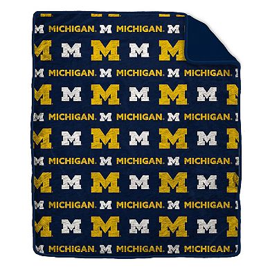 Pegasus Michigan Wolverines Tonal Wordmark 60" x 70" Faux Fur Blanket