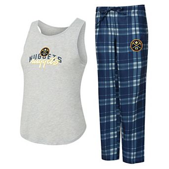 Women's Concepts Sport Navy/Heather Gray Denver Nuggets Regulate Tank & Pant Set