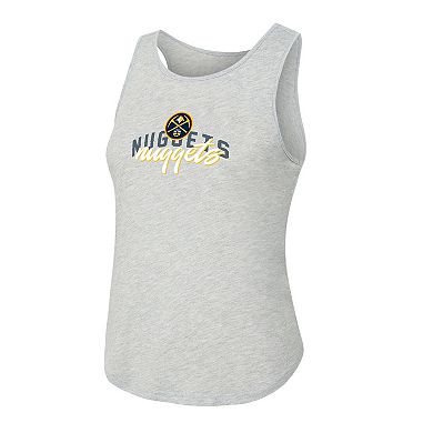 Women's Concepts Sport Navy/Heather Gray Denver Nuggets Regulate Tank & Pant Set