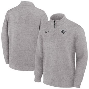 Men's Nike Gray Wake Forest Demon Deacons Coaches Dri-FIT Half-Zip Pullover