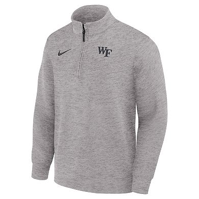 Men's Nike Gray Wake Forest Demon Deacons Coaches Dri-FIT Half-Zip Pullover