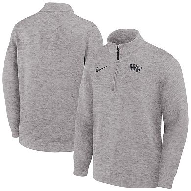 Men's Nike Gray Wake Forest Demon Deacons Coaches Dri-FIT Half-Zip Pullover
