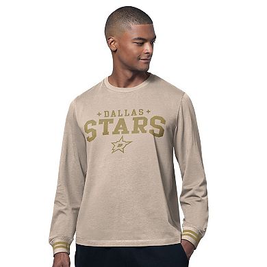 Men's Starter Tan Dallas Stars Field Long Sleeve T-Shirt