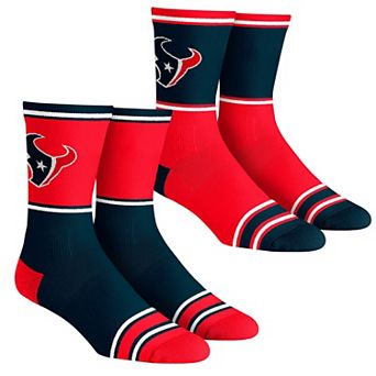 Unisex Rock Em Socks Houston Texans 2-Pack Color Block Crew Socks Set