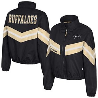 Women's Colosseum Black Colorado Buffaloes Thin Ice Full-Zip Windbreaker