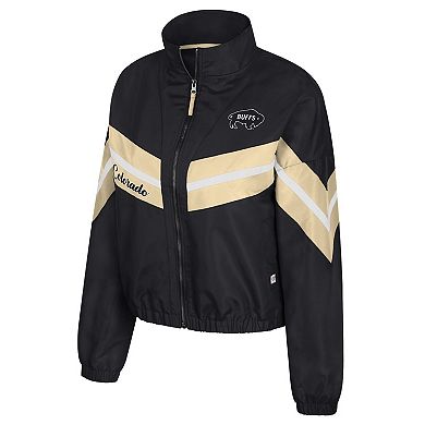 Women's Colosseum Black Colorado Buffaloes Thin Ice Full-Zip Windbreaker