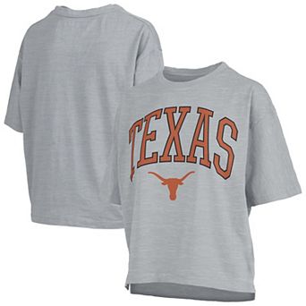 Women's Pressbox Gray Texas Longhorns Nelson T-Shirt
