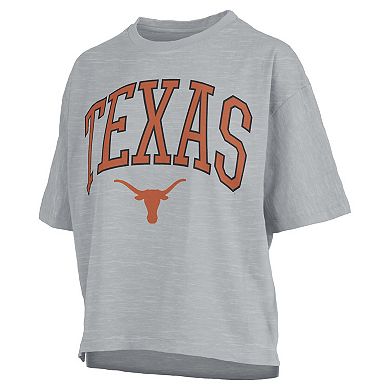 Women's Pressbox Gray Texas Longhorns Nelson T-Shirt