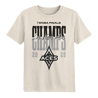 Preschool Outerstuff Natural Las Vegas Aces 2025 WNBA Finals Champions Celebration T-Shirt