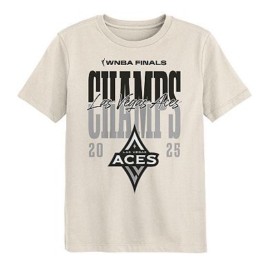 Preschool Outerstuff Natural Las Vegas Aces 2025 WNBA Finals Champions Celebration T-Shirt