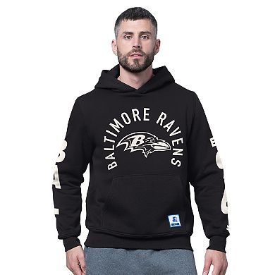 Men's Starter Black Baltimore Ravens Handoff Fleece Hoodie Sweatshirt