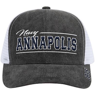 Unisex Colosseum Gray Navy Midshipmen Billy 2400 Adjustable Trucker Hat