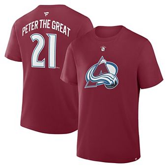 Men's Fanatics Peter Forsberg��Burgundy Colorado Avalanche Retired Player Nickname T-Shirt