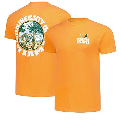 Men's Orange Miami Hurricanes Comfort Colors Thick Lined Landscape T-Shirt