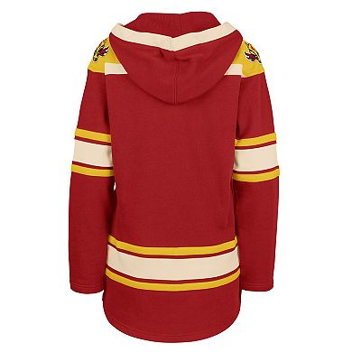 Women's '47 Red Calgary Flames Superior Lacer Pullover Hoodie