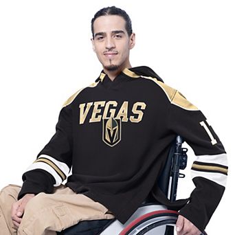 Men's G-III Sports by Carl Banks Black Vegas Golden Knights Adaptive Wear Lord Stanley Hooded Long Sleeve T-Shirt
