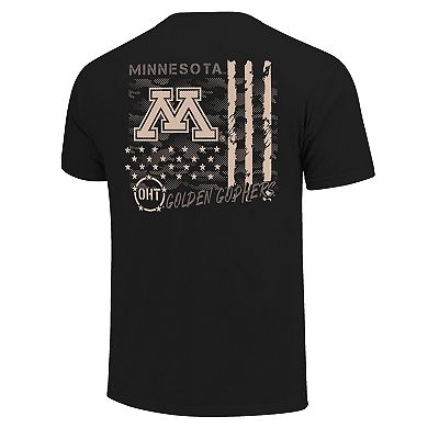 Men's Black Minnesota Golden Gophers Comfort Colors OHT Camo Overlay T-Shirt