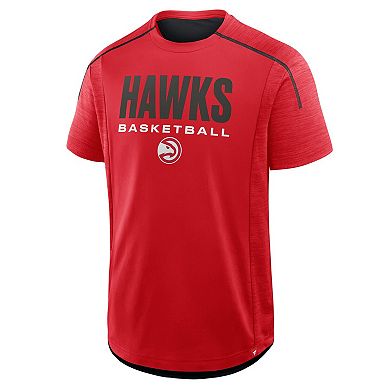 Men's Fanatics Red Atlanta Hawks Inbound Pass Play Practice T-Shirt