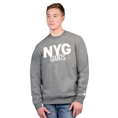 Men's Starter Charcoal New York Giants Assist Sweatshirt