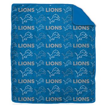 "Pegasus Detroit Lions Tonal Wordmark 60"" x 70"" Faux Fur Blanket"