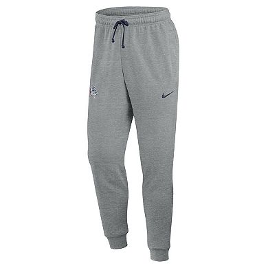 Men's Nike Heather Gray Gonzaga Bulldogs Basketball Practice Dri-FIT Taper Sweatpants