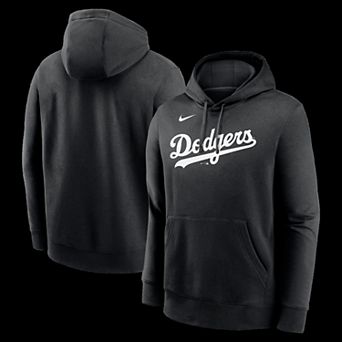 Men's Nike Black Los Angeles Dodgers Logo Club Fleece Hoodie