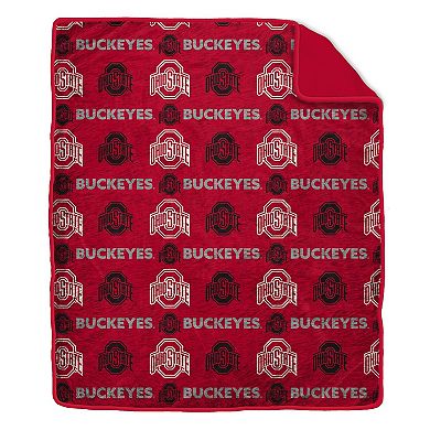 Pegasus Ohio State Buckeyes Tonal Wordmark 60" x 70" Faux Fur Blanket