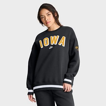 Women's Nike Black Iowa Hawkeyes Oversized Legacy Phoenix Sweatshirt